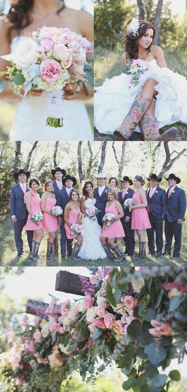 Country music star Shea Fisher wearing Maggie Sottero's Brielle wedding dress. 