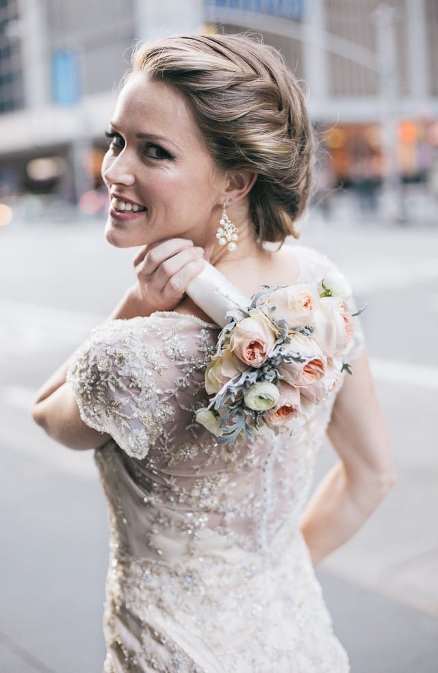 Tuscany, from our Spring 2014 collection, stopping traffic in New York.