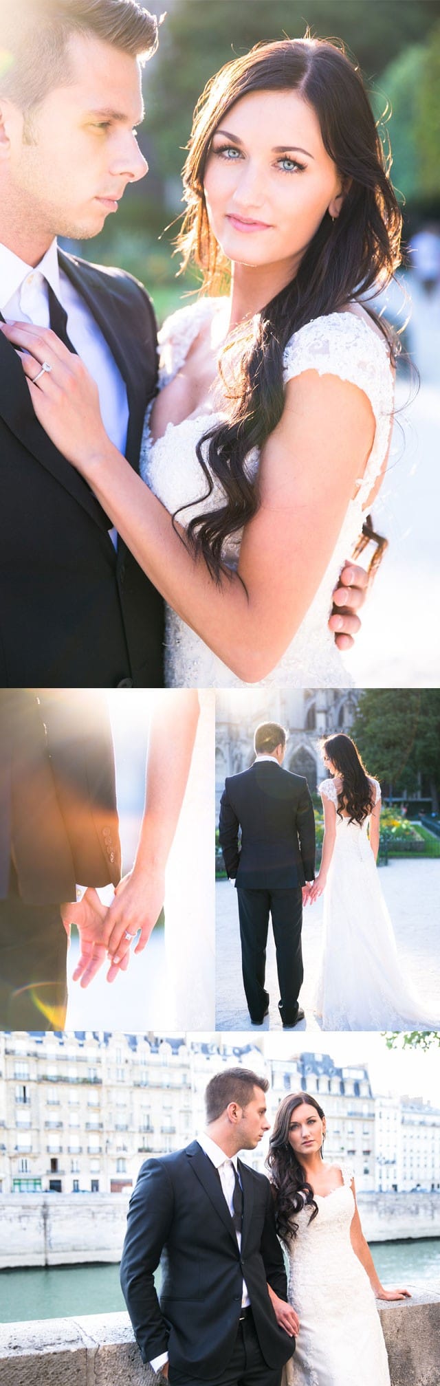 Maggie Bride, Rachel, wearing our Emma wedding dress.