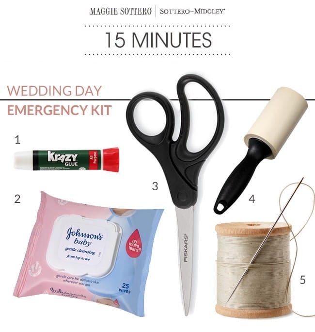 Wedding Day Emergency Kit and Fast Dress Fixes