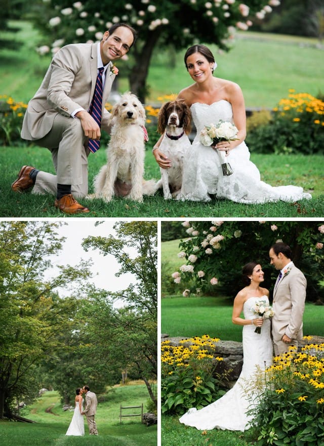 Maggie Bride, Ashley, who wore Karena Royale to complement her romantic rustic wedding.