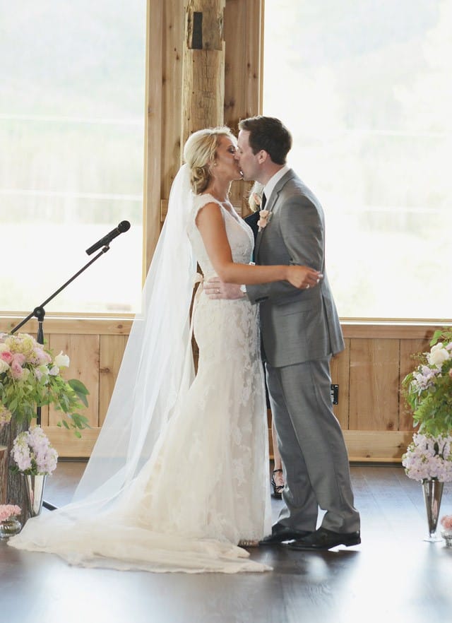 Lace wedding dress with keyhole back... Bronwyn by Maggie Sottero.