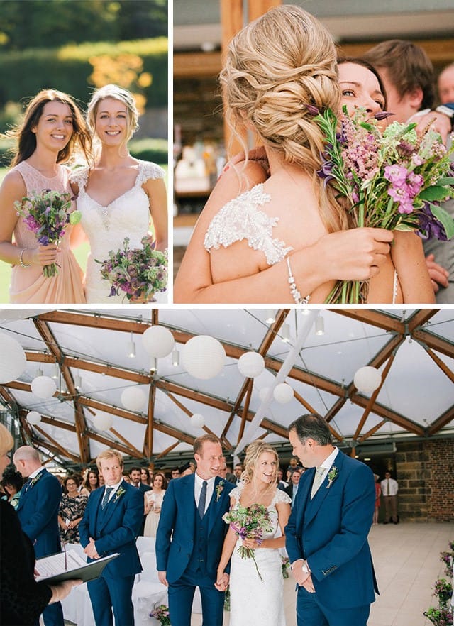 Real Bride, Rebecca, wearing our backless Brandy wedding gown by Maggie Sottero.