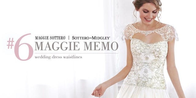 Use this guide for help in those ever tricky wedding dress waistlines.