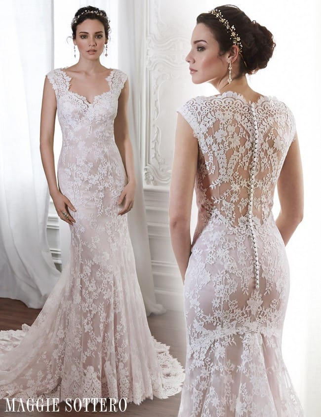 Friday Favorite: Pale Pink Lace Wedding DressLondyn 