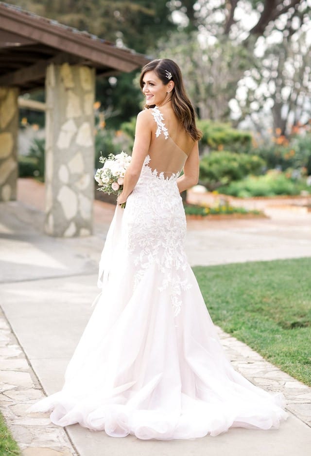 lace a line boho wedding dress