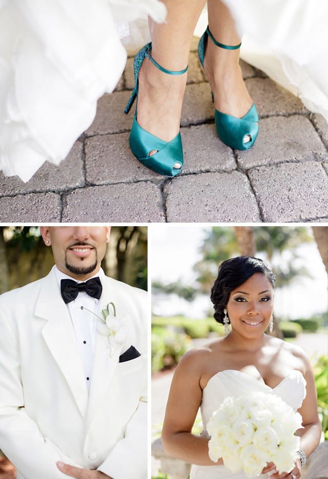 Beautiful Maggie Bride wearing Fantasia in a Florida beach wedding