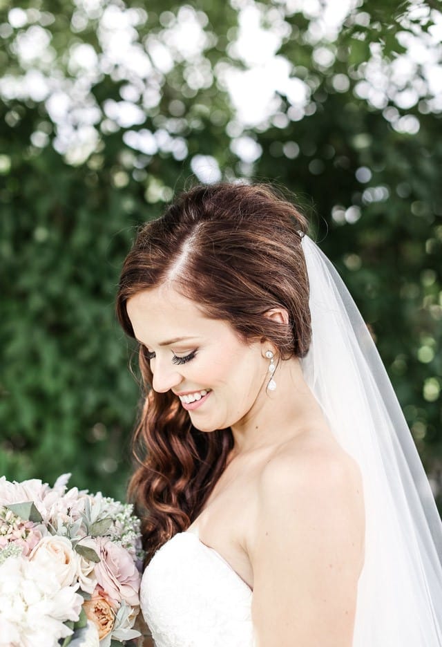 Real Bride, Laura, wearing the Chesney wedding dress by Maggie Sottero