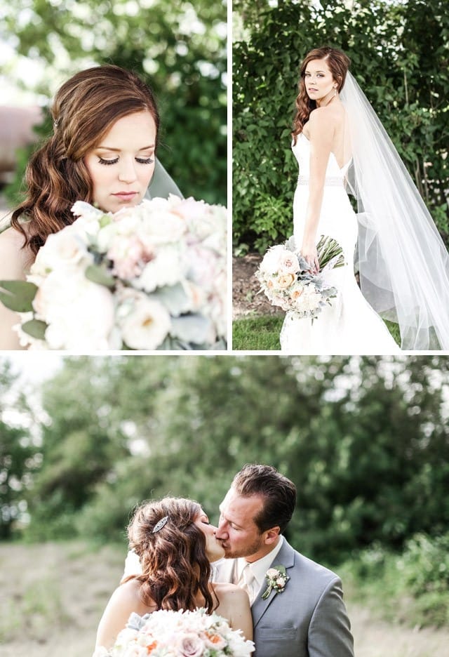 Real Bride, Laura, wearing the Chesney wedding dress by Maggie Sottero