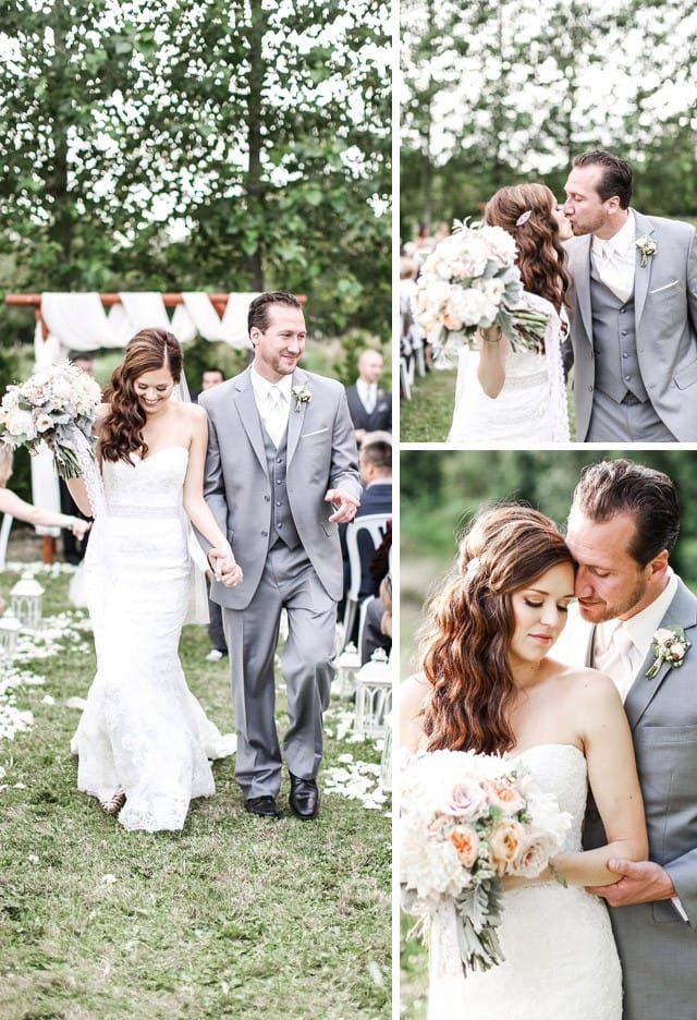 Real Bride, Laura, wearing the Chesney wedding dress by Maggie Sottero