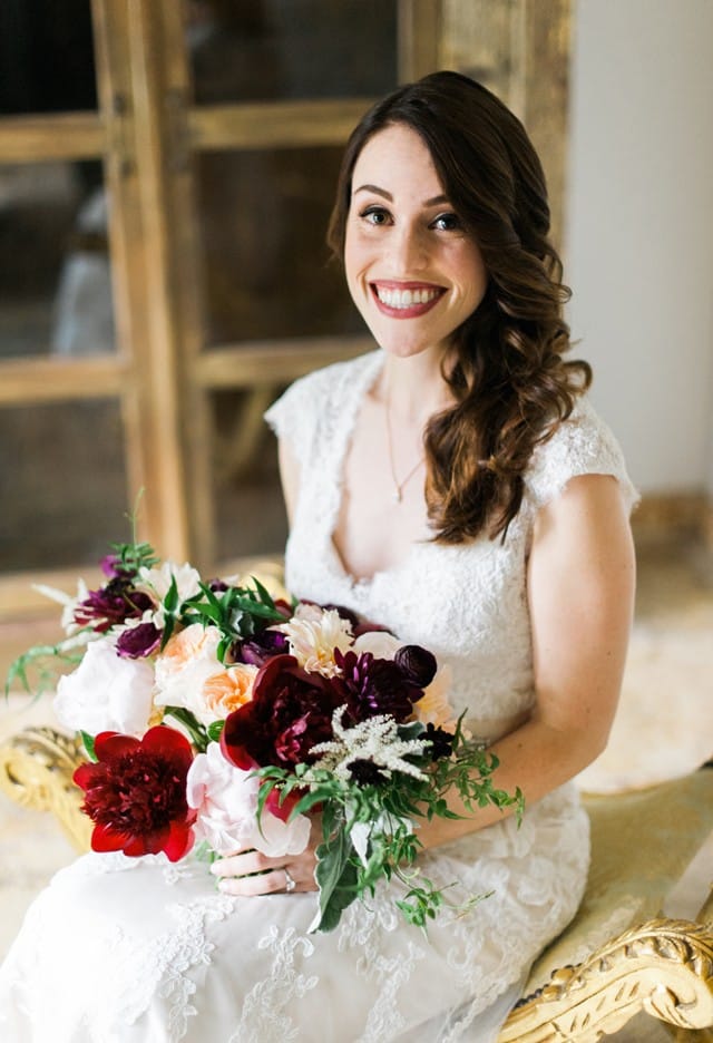 Maggie Bride Ashley and her romantic vintage inspired wedding.