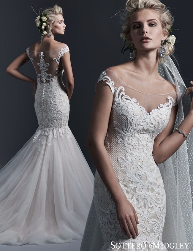 lightweight lace wedding dress